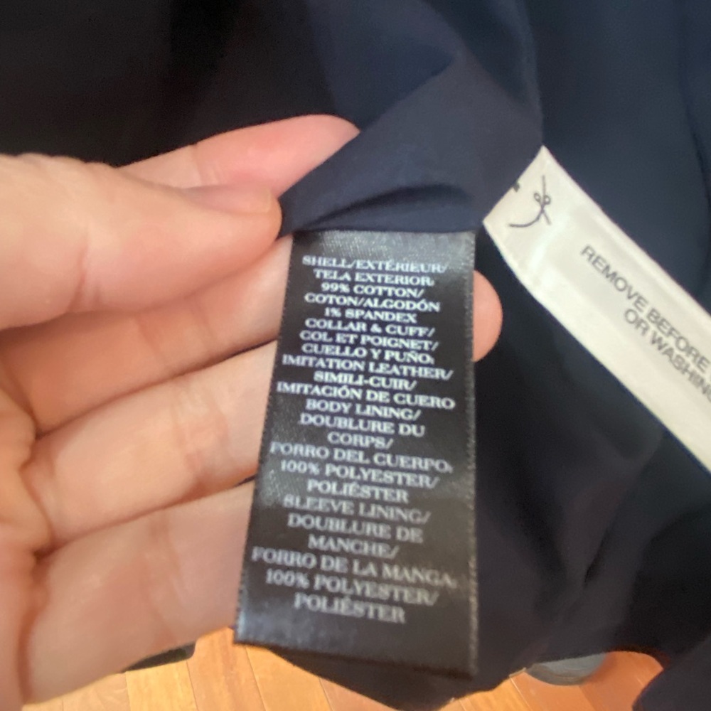 Brand new with tags! Ann Taylor Navy Blazer with Silver Buttons and black cuffs! - Picture 3 of 5